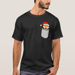 Camiseta Santa Fox Pocket Funny Cute Navidades