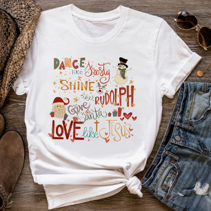 Camiseta Santa Frosty Rudolph Jesús cita Navidades