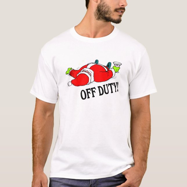Camiseta Santa fuera de servicio (bebido) (Anverso)