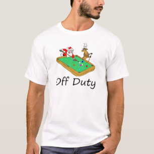 Camiseta Santa fuera de servicio (que juega al billar)