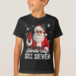 Camiseta Santa Genial Dice 67 Meme Divertido Navidad Xmas H