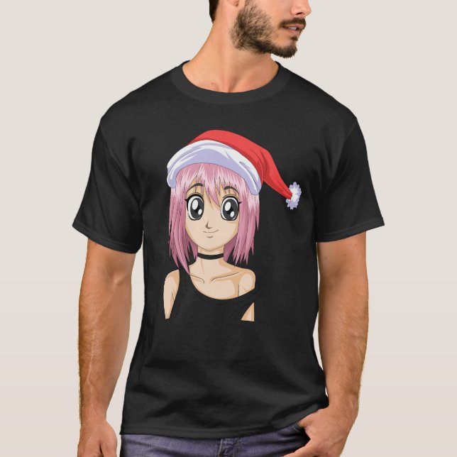Camiseta santa girl christmas anime (Anverso)