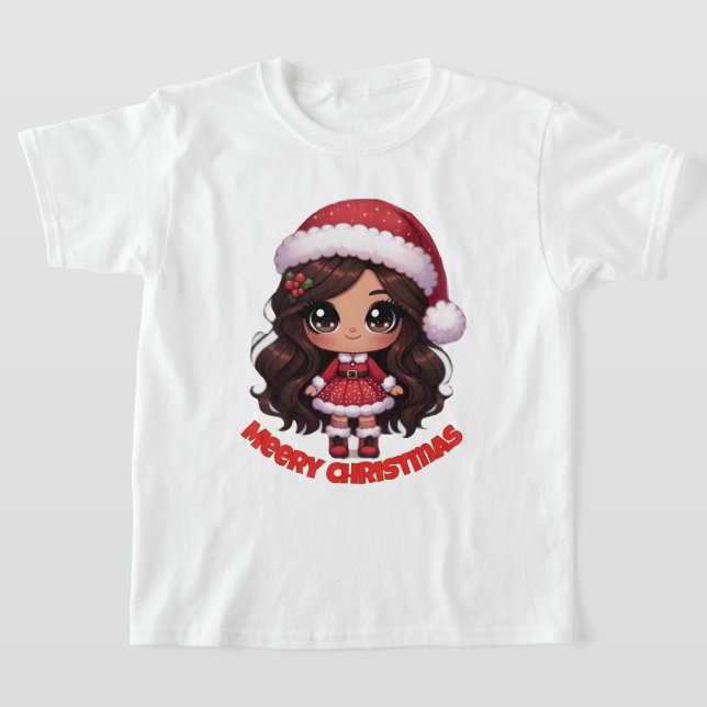 Camiseta Santa girl meery christmas tshirt (Distribución)