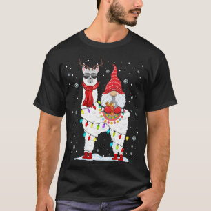 Camiseta Santa Gnomes viaja a la luz de Navidades de renos 