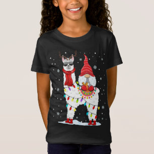 Camiseta Santa Gnomes viaja a la luz de Navidades de renos 