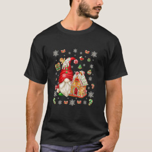 Camiseta Santa Gnomie Cuta Con Casa De Gingerbread