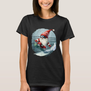 Camiseta Santa Gnomos de Invierno Con Gafas de Esquí Retro 