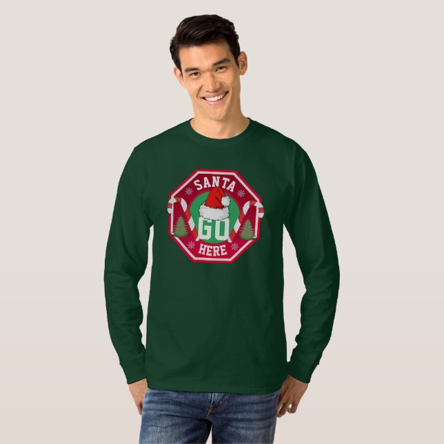 Camiseta Santa Go Here (Anverso completo)