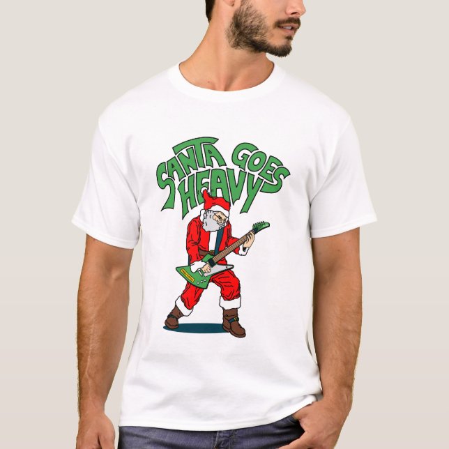 Camiseta Santa Goes Heavy (Anverso)