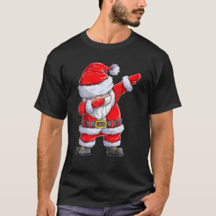 Camiseta Santa haciendo dab Luces del árbol de Navidad Rega
