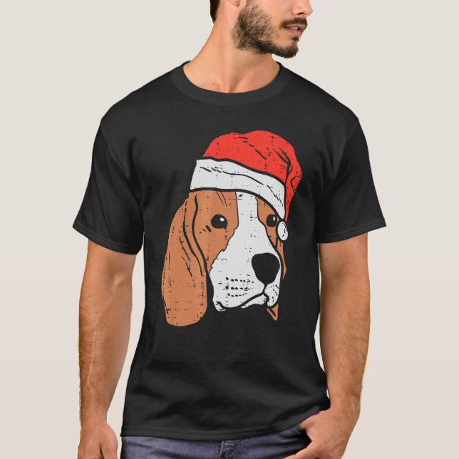 Camiseta Santa Hat Beagle Navidades Xmas Dueños De Perros (Anverso)