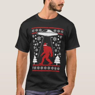 Camiseta Santa hat Bigfoot Alien Ufo Sasquatch