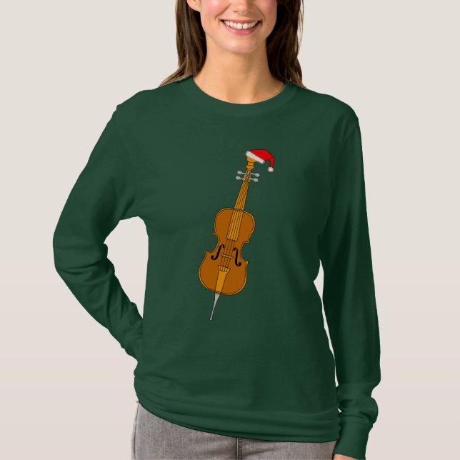 Camiseta Santa Hat Cello (Anverso)