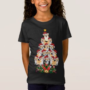 Camiseta Santa Hat Corgi Dog Xmas Regalo Corgi Árbol de Nav
