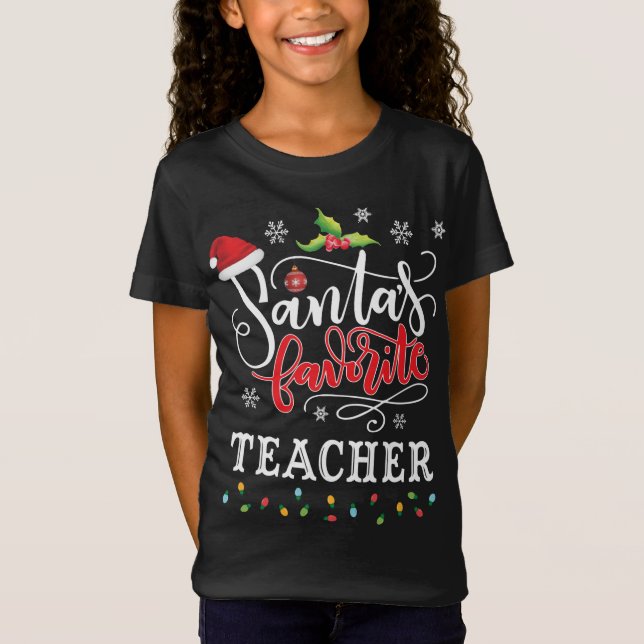 Camiseta Santa Hat, el profesor favorito de Santa Hat Navid (Anverso)