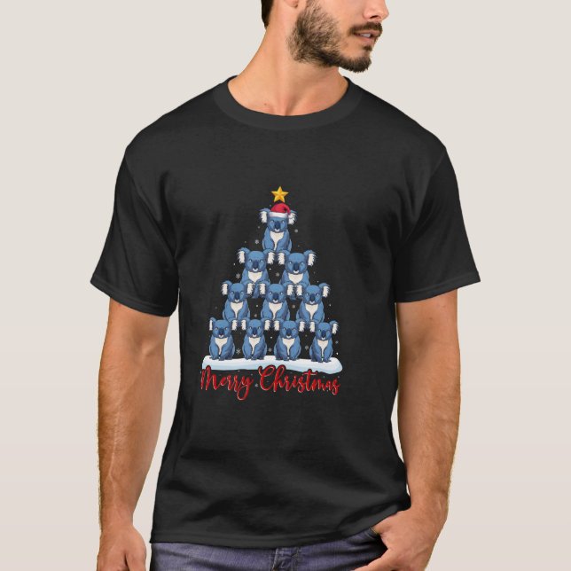 Camiseta Santa Hat Feo Navidad Gracioso Árbol de Navidad Ko (Anverso)