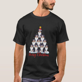 Camiseta Santa Hat feos navidad pastor australiano Cristo