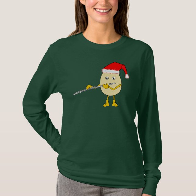 Camiseta Santa Hat Flute Egghead (Anverso)