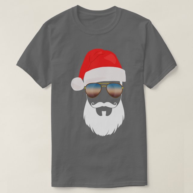Camiseta Santa Hat gafas de sol barba Santa Presentidee (Diseño del anverso)