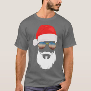 Camiseta Santa Hat gafas de sol barba Santa Presentidee