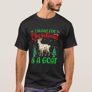 Camiseta Santa Hat Goat Xmas Iluminación Que Quiero Para Na