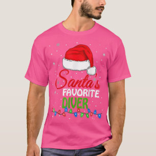 Camiseta Santa Hat Luces de buceo favorito de Santa