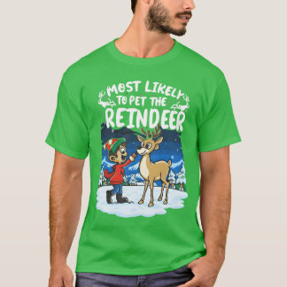 Camiseta Santa hat Most Likelyo Pethe Rein chica