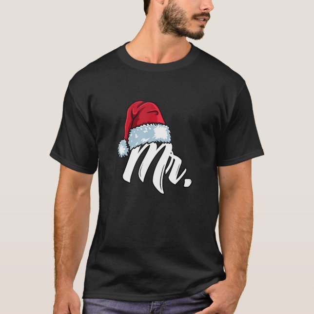 Camiseta Santa Hat Mr  Partner Outfit For Christmas (Anverso)