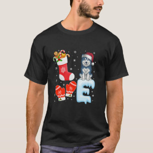 Camiseta Santa Hat navidad de vacaciones Alaskan Malamute D