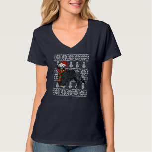 Camiseta Santa Hat navidad Navidades feos del perro acuátic