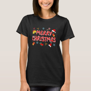 Camiseta Santa Hat Navidad Socks Candy Merry Christmas Fami