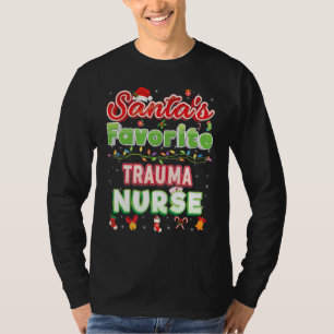 Camiseta Santa Hat Navidades de enfermeras de trauma favori