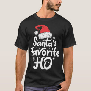 Camiseta Santa Hat Navidades favoritos de Ho Funny