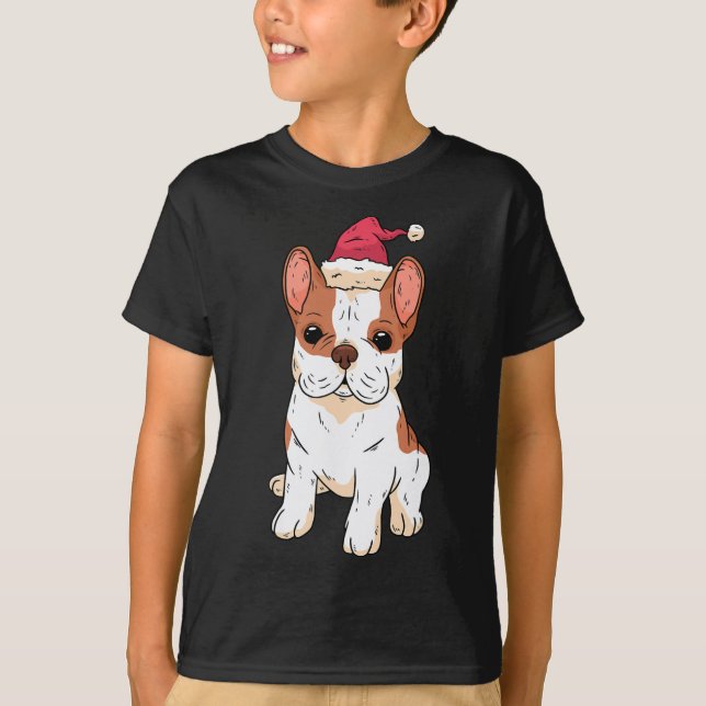Camiseta Santa Hat Navidades Pajama Perro Perro pimienta Do (Anverso)