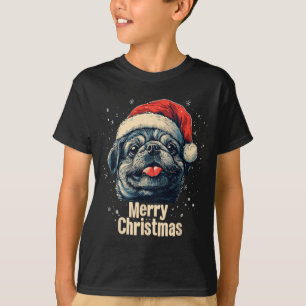 Camiseta Santa Hat Pekingese Feliz Navidad Perro amante