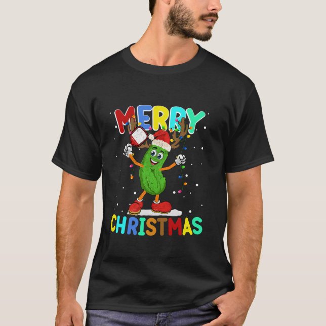 Camiseta Santa Hat Pickles Regalos Para Xmas Gracioso Pickl (Anverso)