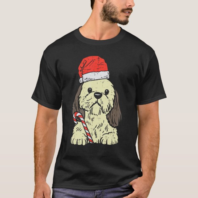 Camiseta Santa Hat Shih Tzu Dog Christmas Xmas Men Women (Anverso)