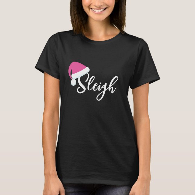 Camiseta Santa Hat Sleigh Holiday T-Shirt (Anverso)