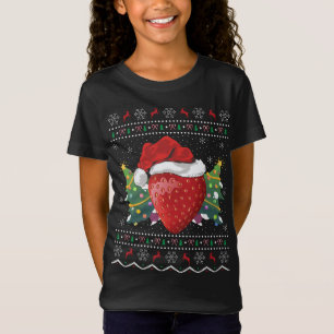 Camiseta Santa Hat Strawberry Xmas Regalo Feo Strawberry Ch