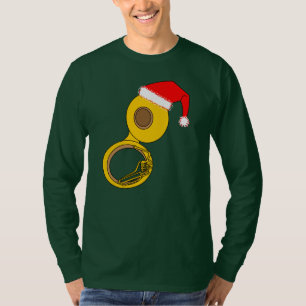 Camiseta Santa Hat Tuba