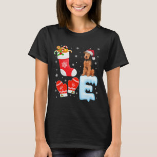 Camiseta Santa Hat Xmas Fiesta Airedale Terrier D
