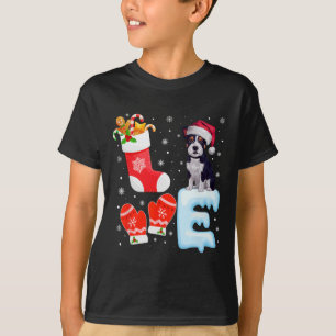 Camiseta Santa Hat Xmas Stocking American Staffordshire Ter