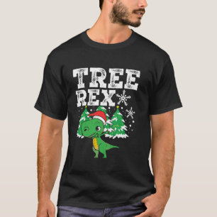 Camiseta Santa Hat Xmas Tree Rex Dinosaur Navidades Long Sl