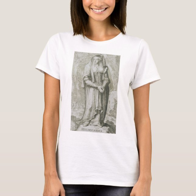 Camiseta Santa Hildegarda de Bingen Arte Místico Medieval (Anverso)