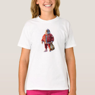 Camiseta Santa hip-hop con zapatillas y gafas de sol