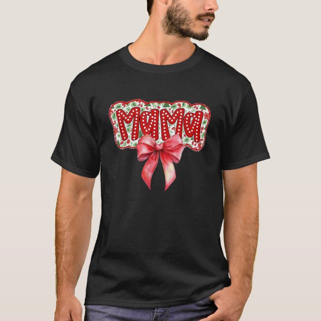 Camiseta Santa Hot Cocoa Mom  (Anverso)