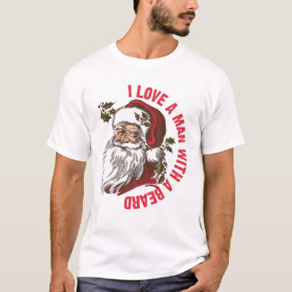 Camiseta Santa I Love A Man With A Beard