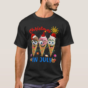 Camiseta Santa Ice Cream Cones Xmas Enfoca A Navidades En J