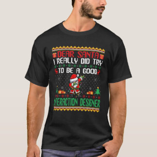Camiseta Santa intenta ser un buen diseñador de interaccion