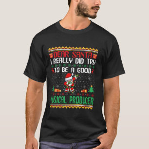 Camiseta Santa intenta ser un buen productor musical Funny